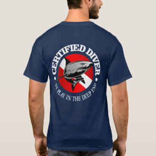 Camiseta Mergulhador certificado (tubarão)