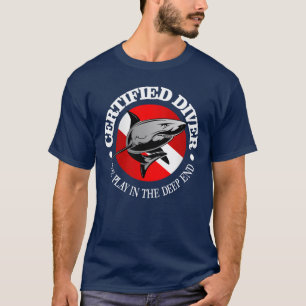 Camiseta Mergulhador certificado (tubarão)