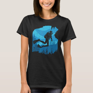 Camiseta Mergulhador de Escafandro Oceânico Natação Subaquá