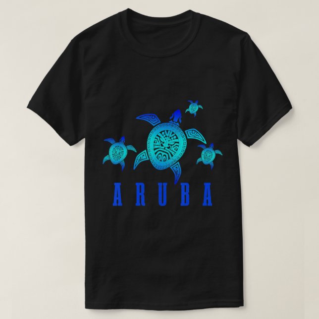 Camiseta Mergulhador de mergulho no Rio Aruba (Frente do Design)