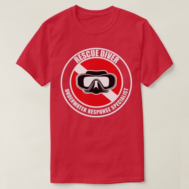 Camiseta Mergulhador de resgate de presente Scuba T (Frente do Design)