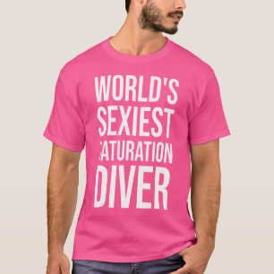 Camiseta Mergulhador de Saturação Engraçado Mergulhando
