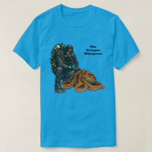 Camiseta Mergulhador de SCUBA Acariciando um Grande Polvo U