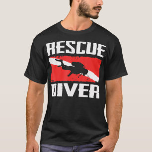 Camiseta Mergulhador de Scuba no Mergulhador do Ventilador 