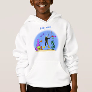 Camiseta Mergulhador engraçado e desenho animado de criatur