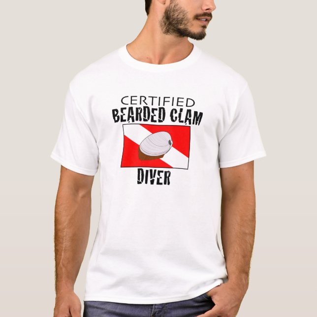 Camiseta Mergulhador farpado certificado dos moluscos (Frente)