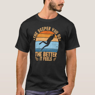 Camiseta Mergulhador indo mais fundo mergulho água mergulha