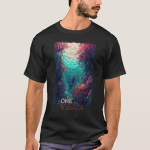 Camiseta Mergulhador Livre - Uma Respiração, Água Aberta e 
