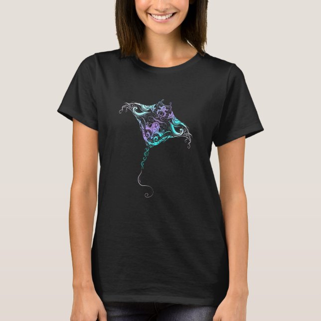 Camiseta Mergulhador Manta Ray Scuba (Frente)