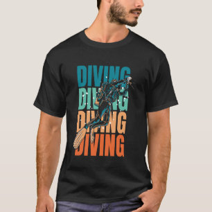 Camiseta Mergulhador Retro Scuba - Mergulho Snorkeling Merg