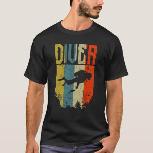 Camiseta Mergulhador Retro Vintage Mergulho Livre Snorkelin