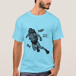 Camiseta Mergulhador SCUBA de Vintage controlador de dose d