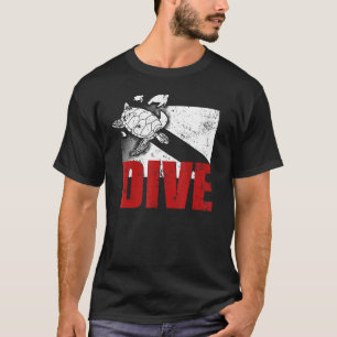Camiseta Mergulhador Vermelho Retorna Discuta DIver Scuba D