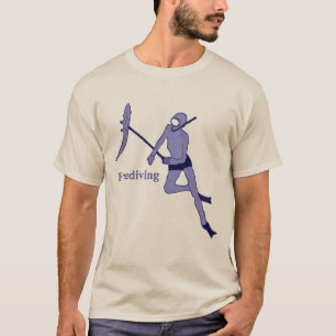 Camiseta Mergulhador Vintage de pesca de lança com lança