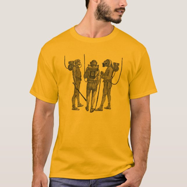 Camiseta Mergulhadores do francês de Rouquayrol Denayrouze (Frente)