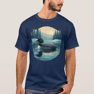 Camiseta Mergulhão-comum - Design de Natal de Cabana de Inv