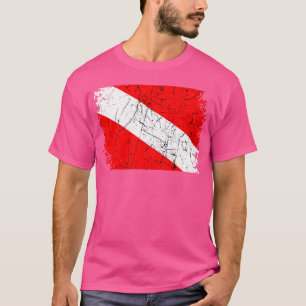 Camiseta Mergulhar Bandeira Scuba Mergulhando Natação Subma