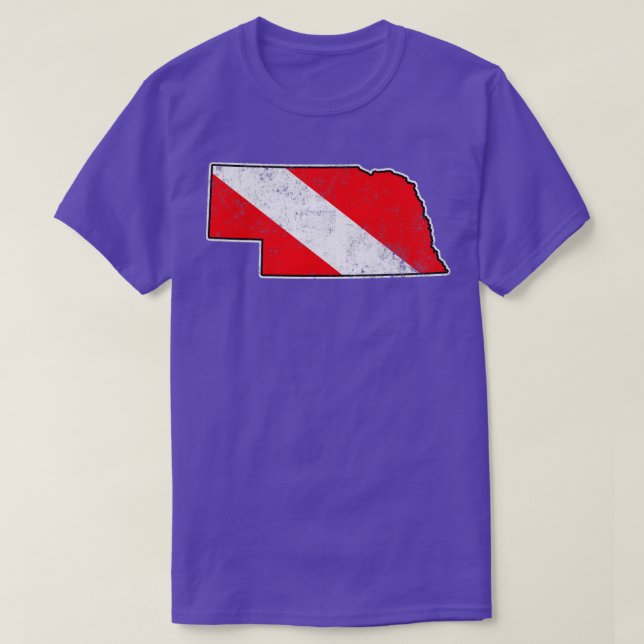 Camiseta Mergulhar Flag Scuba Divisor State Map Dive Fla (Frente do Design)