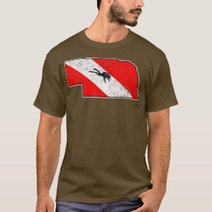 Camiseta Mergulhar Flag Scuba Divisor State Map Dive Fla