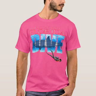 Camiseta Mergulhar Pequeno Chave Conch Chave Scuba Merging 