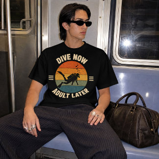 Camiseta Mergulhe Agora Adulto Depois Design de Mergulho