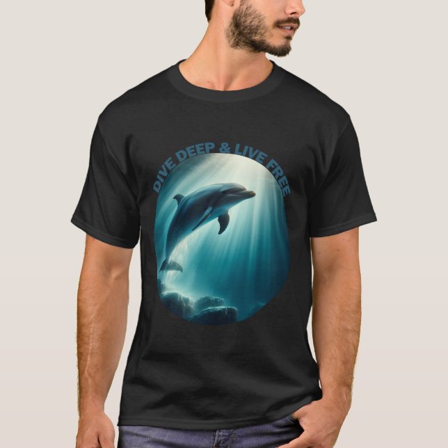 Camiseta Mergulhe Dolphin Livre Ao Vivo (Frente)