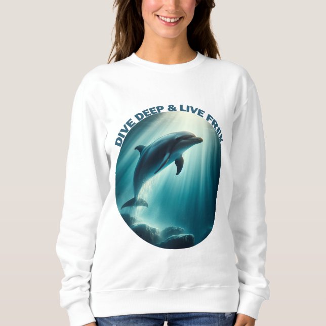 Camiseta Mergulhe Dolphin Livre Ao Vivo (Frente)