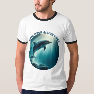 Camiseta Mergulhe Dolphin Livre Ao Vivo