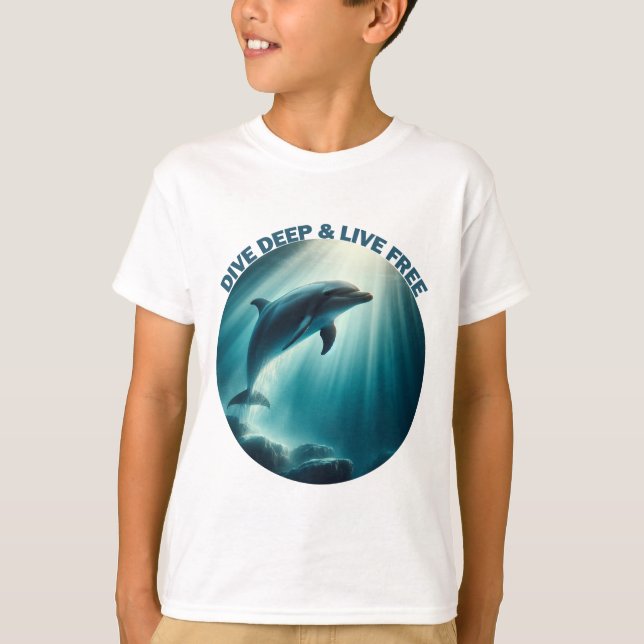 Camiseta Mergulhe Dolphin Livre Ao Vivo (Frente)