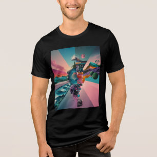 Camiseta Mergulhe em um mundo de Abstrato surreal