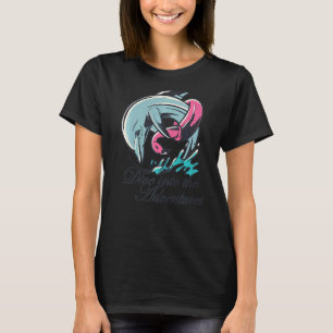 Camiseta Mergulhe nas aventuras citando o oceano marinho