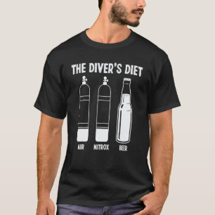 Camiseta Mergulho A Dieta Dos Mergulhadores Snorkeling Merg