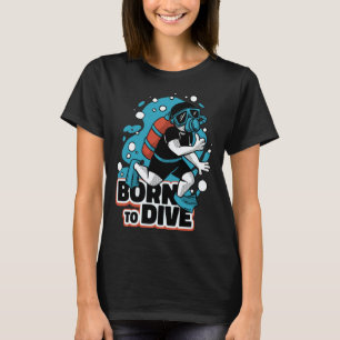 Camiseta Mergulho Água Mergulhador Scuba Nadador Oceano Mer