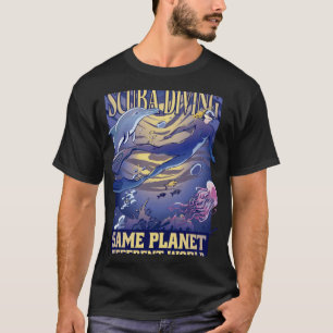Camiseta Mergulho Água Mergulhador Scuba Nadador Oceano Mer