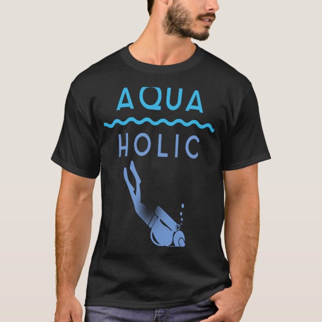 Camiseta Mergulho Aquaholic Scuba (Frente)