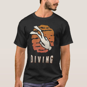Camiseta Mergulho Autônomo Vintage Retro Clássico Pôr do So