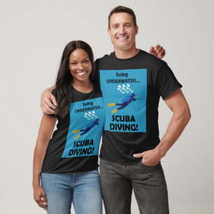 Camiseta Mergulho Autônomo Vivendo Submerso Mergulho Autôno