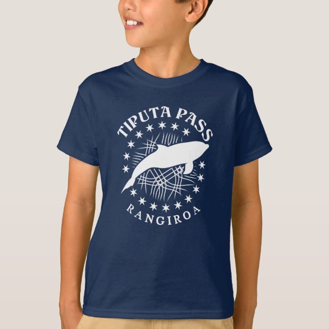 Camiseta Mergulho com Golfinhos na Lagoa de Rangiroa - Pass (Frente)