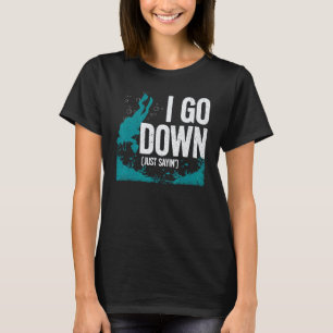 Camiseta Mergulho Cute Para Homens Mulheres Mergulhador