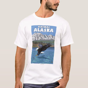 Camiseta Mergulho da águia americana - Katmai, Alaska