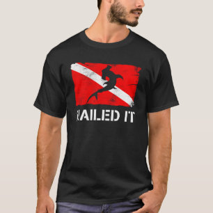 Camiseta Mergulho De Bandeira Abaixo Tubarão-Cabeça-De-Hamm
