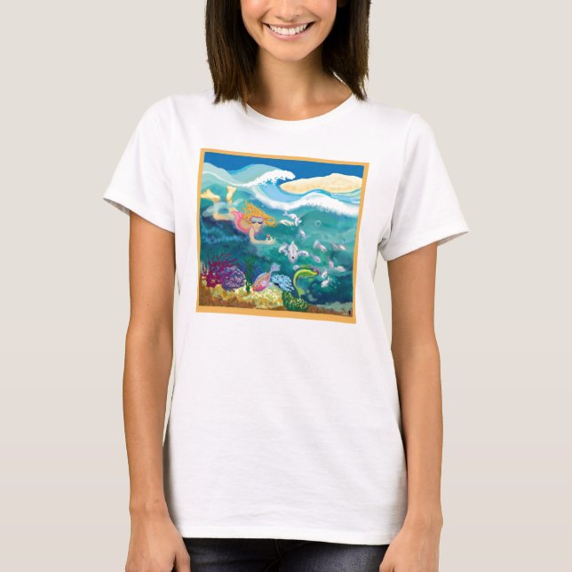 Camiseta Mergulho de férias no oceano (Frente)