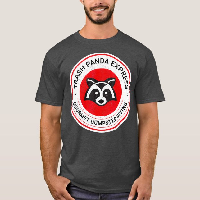 Camiseta Mergulho de lixo Gourmet Expresso de Panda (Frente)