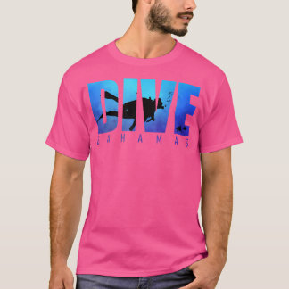 Camiseta Mergulho de Recife de Mergulhadores de Bahamas