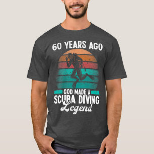 Camiseta Mergulho De Scuba, 60 Anos, Aniversário