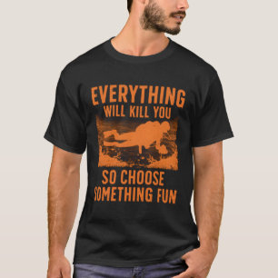 Camiseta Mergulho De Scuba Na Pesca De Arrasto De Mergulhad