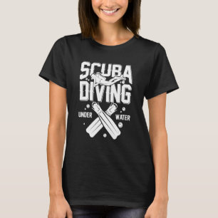 Camiseta Mergulho De Scuba Sob Mergulho De Água