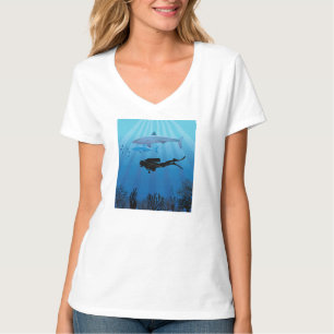 Camiseta Mergulho de Tubarão