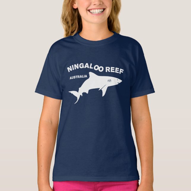 Camiseta Mergulho De Tubarão Na Austrália, Recife Ningaloo (Frente)