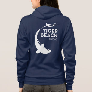 Camiseta Mergulho de tubarão na praia de Tiger